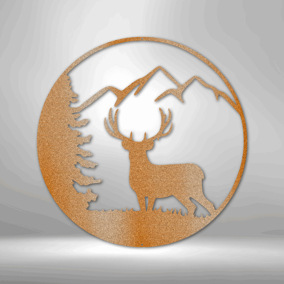 Graceful Deer Steel Sign Laser Cut Powder Coated Home & Office Metal Wall Decor